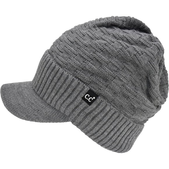 Beanie Fuzzy Fleece Lining Warm Soft Oversized Ribbed Slouchy Knit Hat main image 7